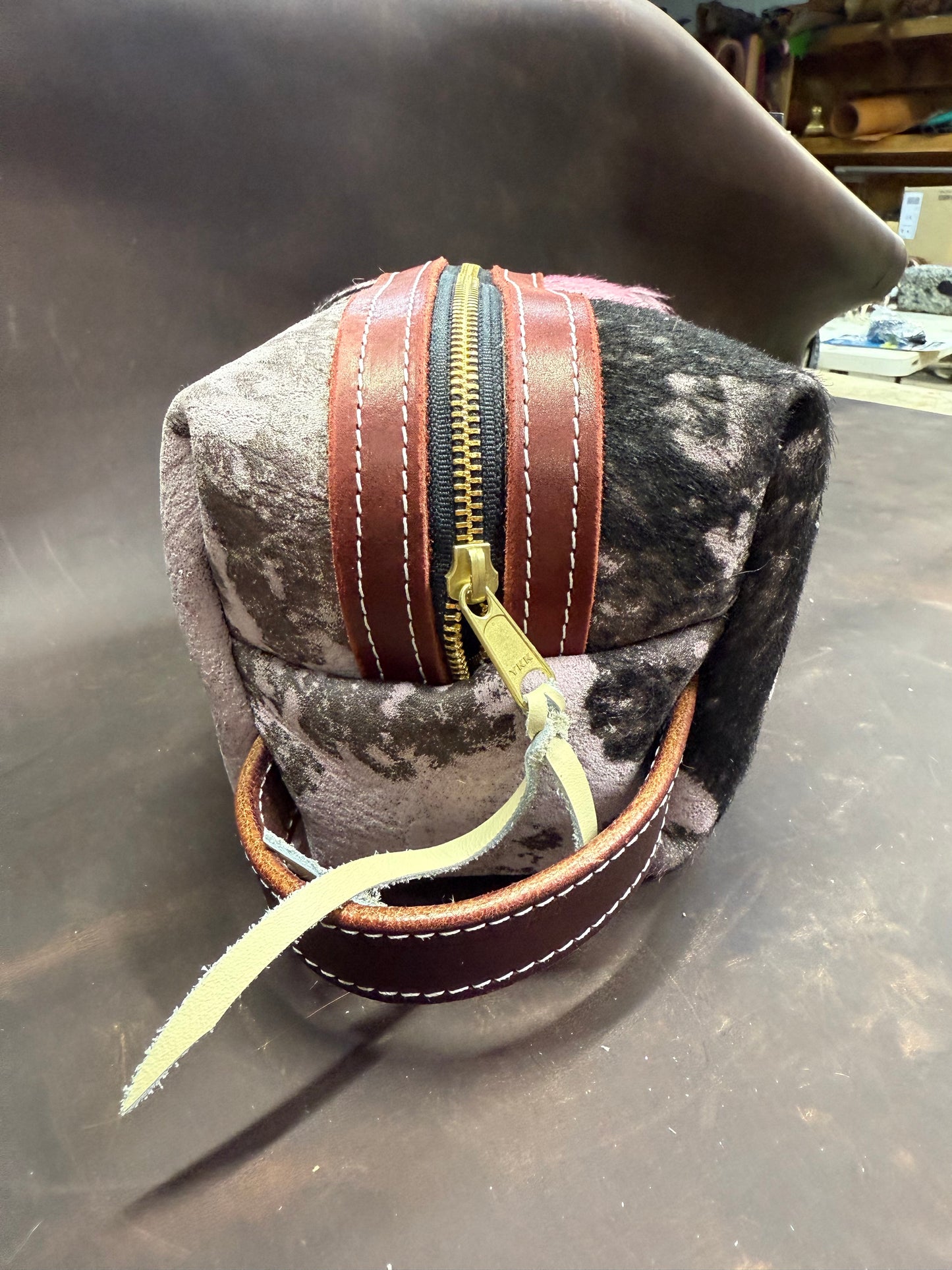 Pink and black bag
