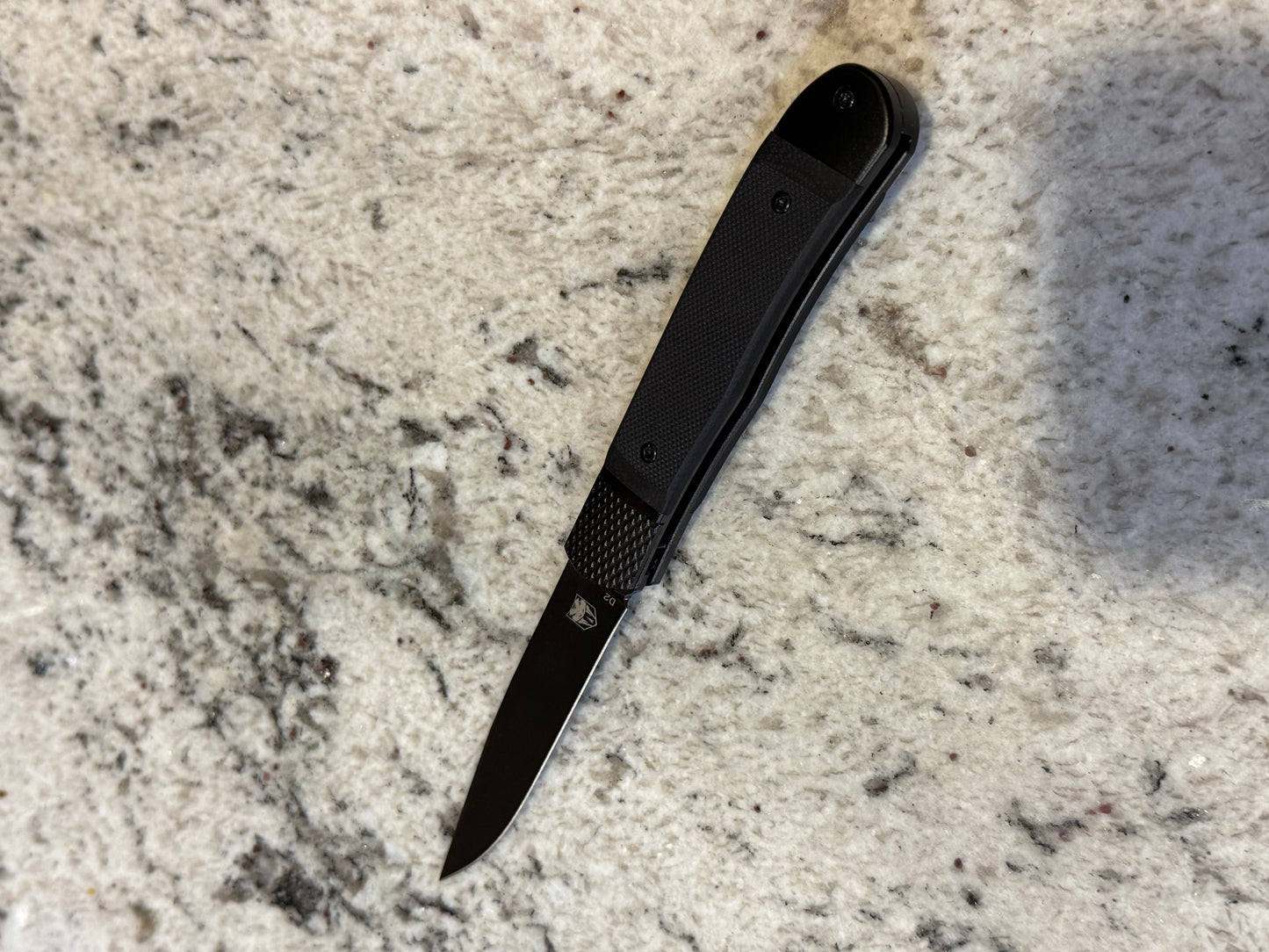 Matte Black Spring Load knife