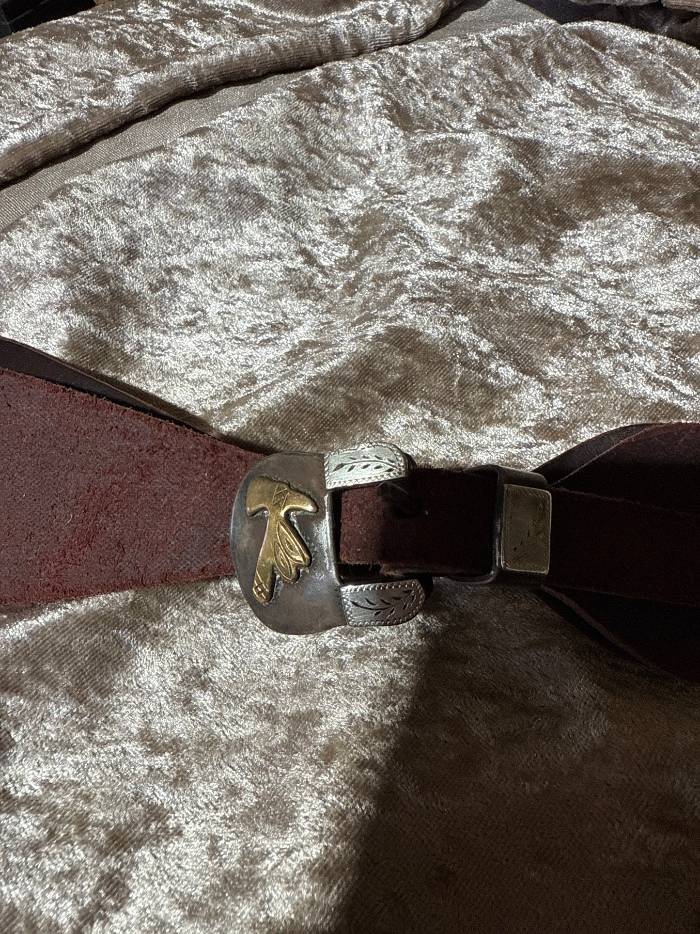 Handmade spur straps brass tomahawk