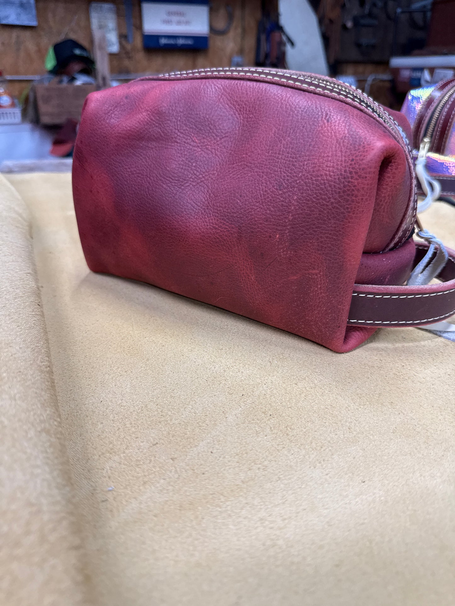 Red travel bag