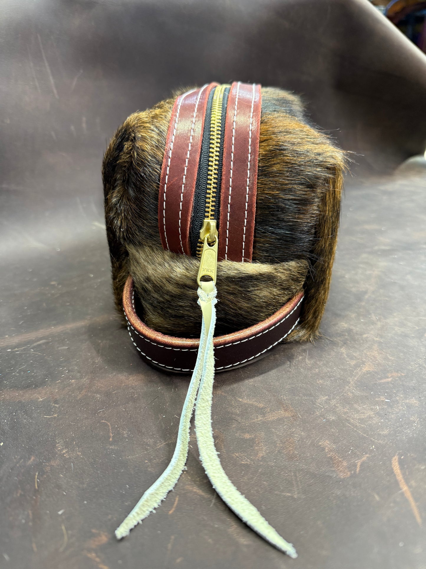 Brindle hair on bag