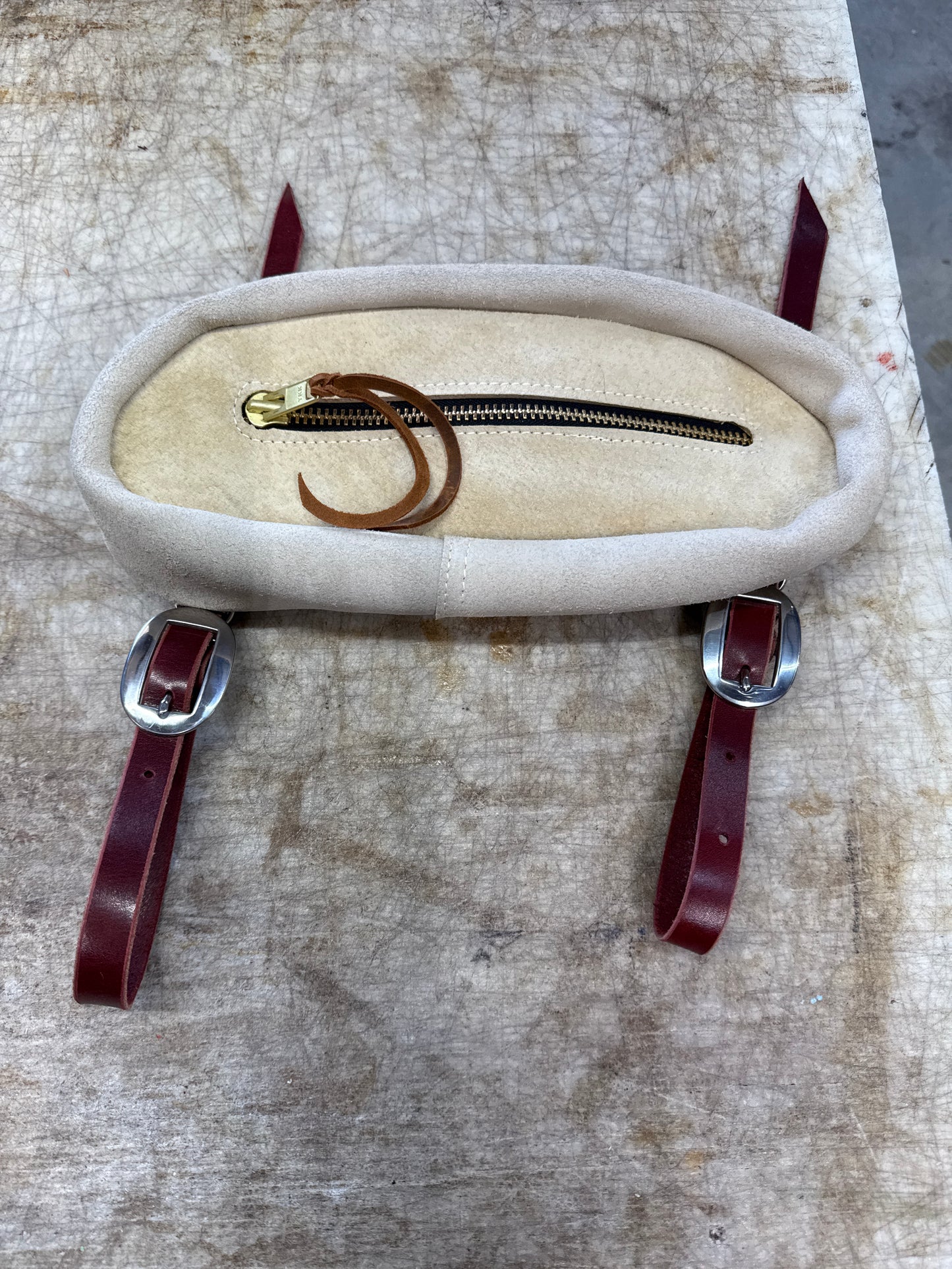 Small boar hide bag