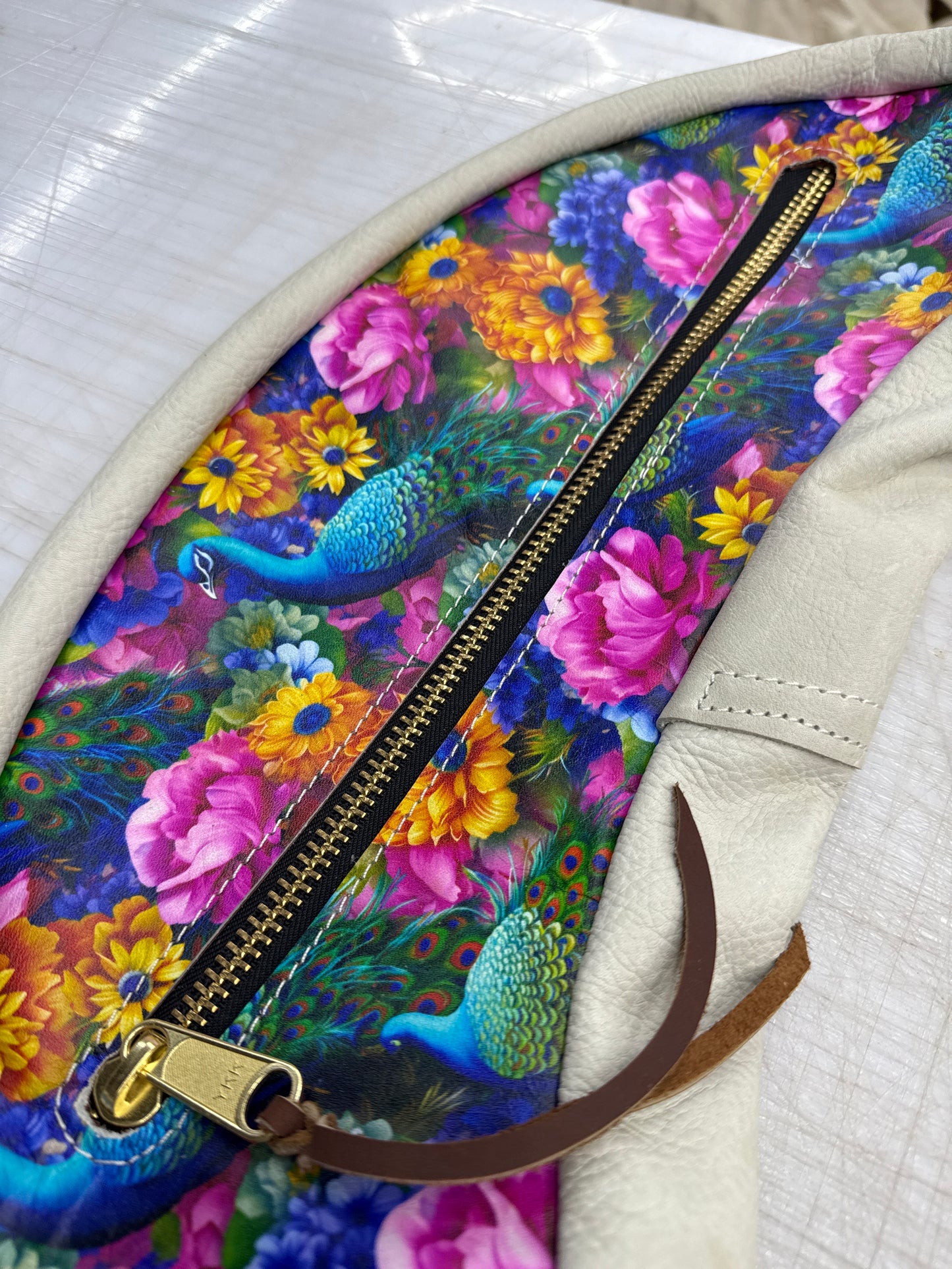 Large peacock bag