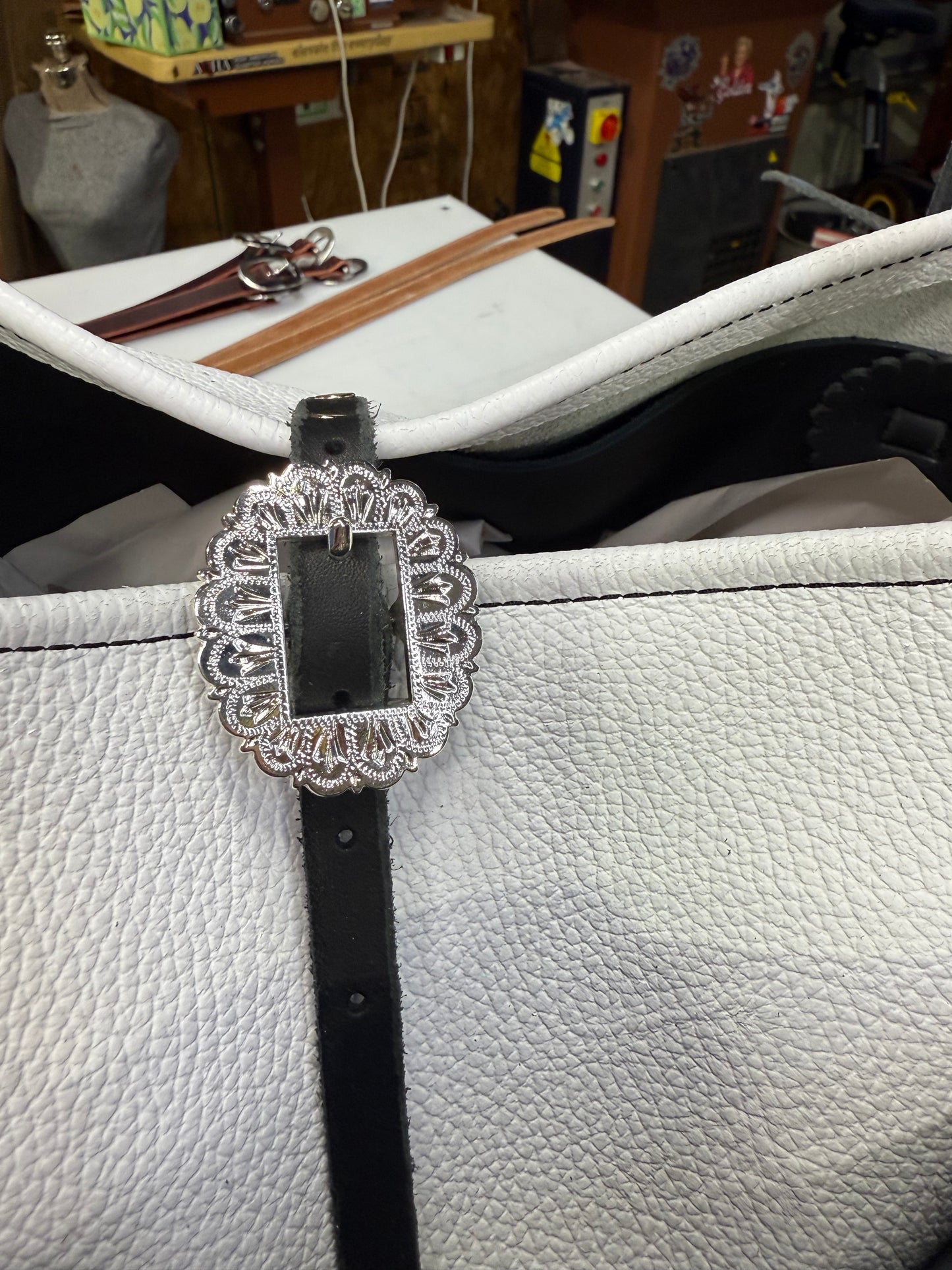 White and Black Tote