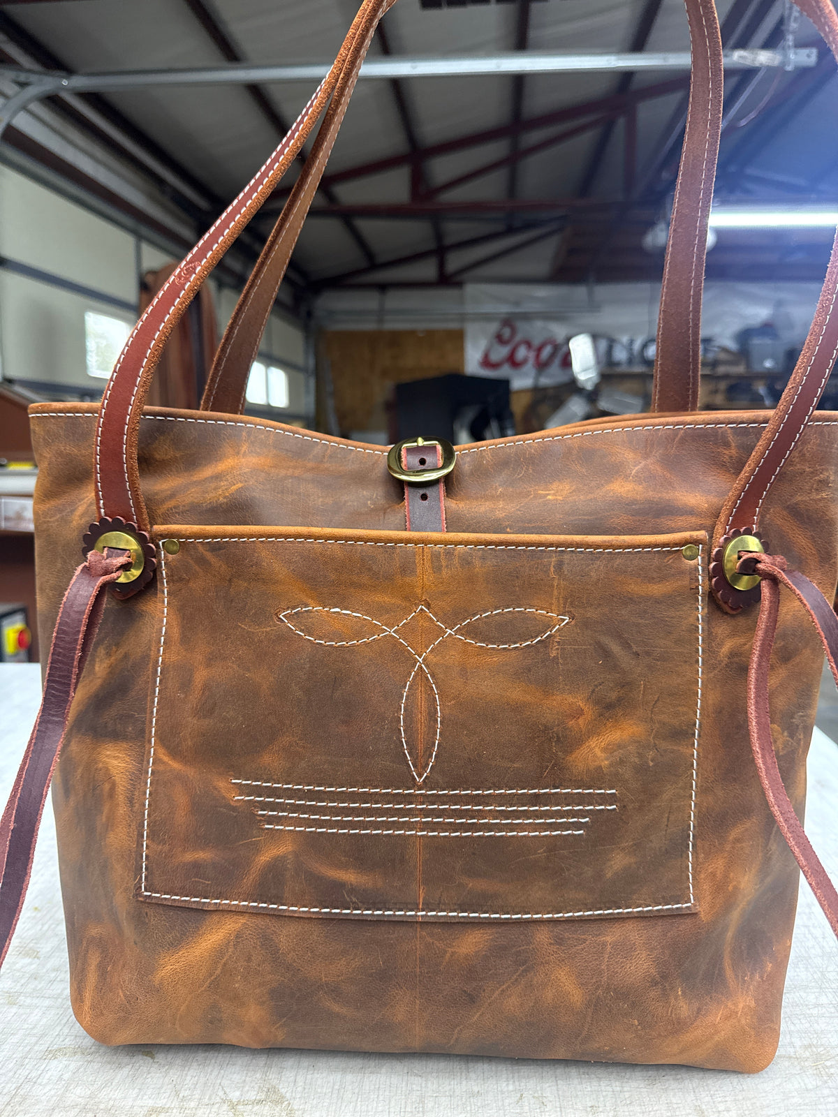 Brown pull up! With stainless hardware.
