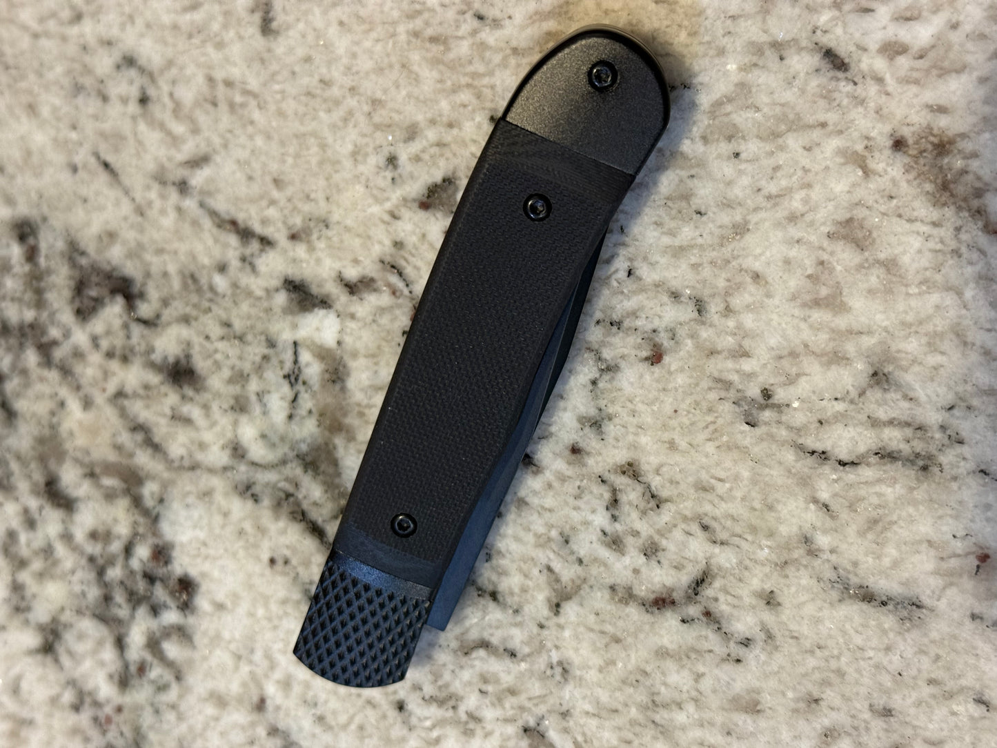 Matte Black Spring Load knife