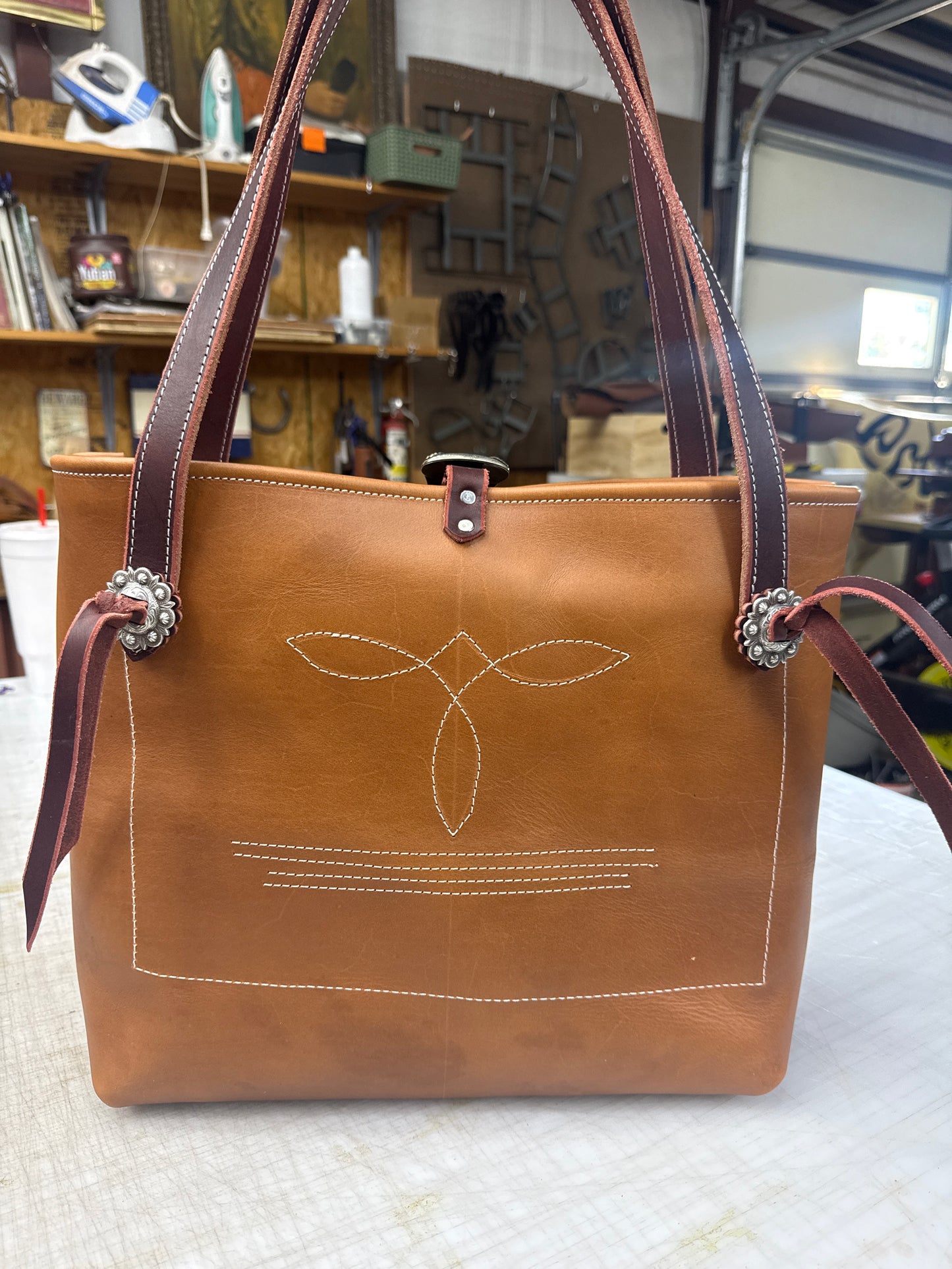 Vintage silver tote
