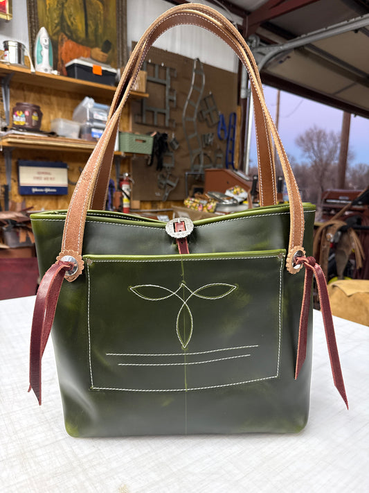 Olive green tote
