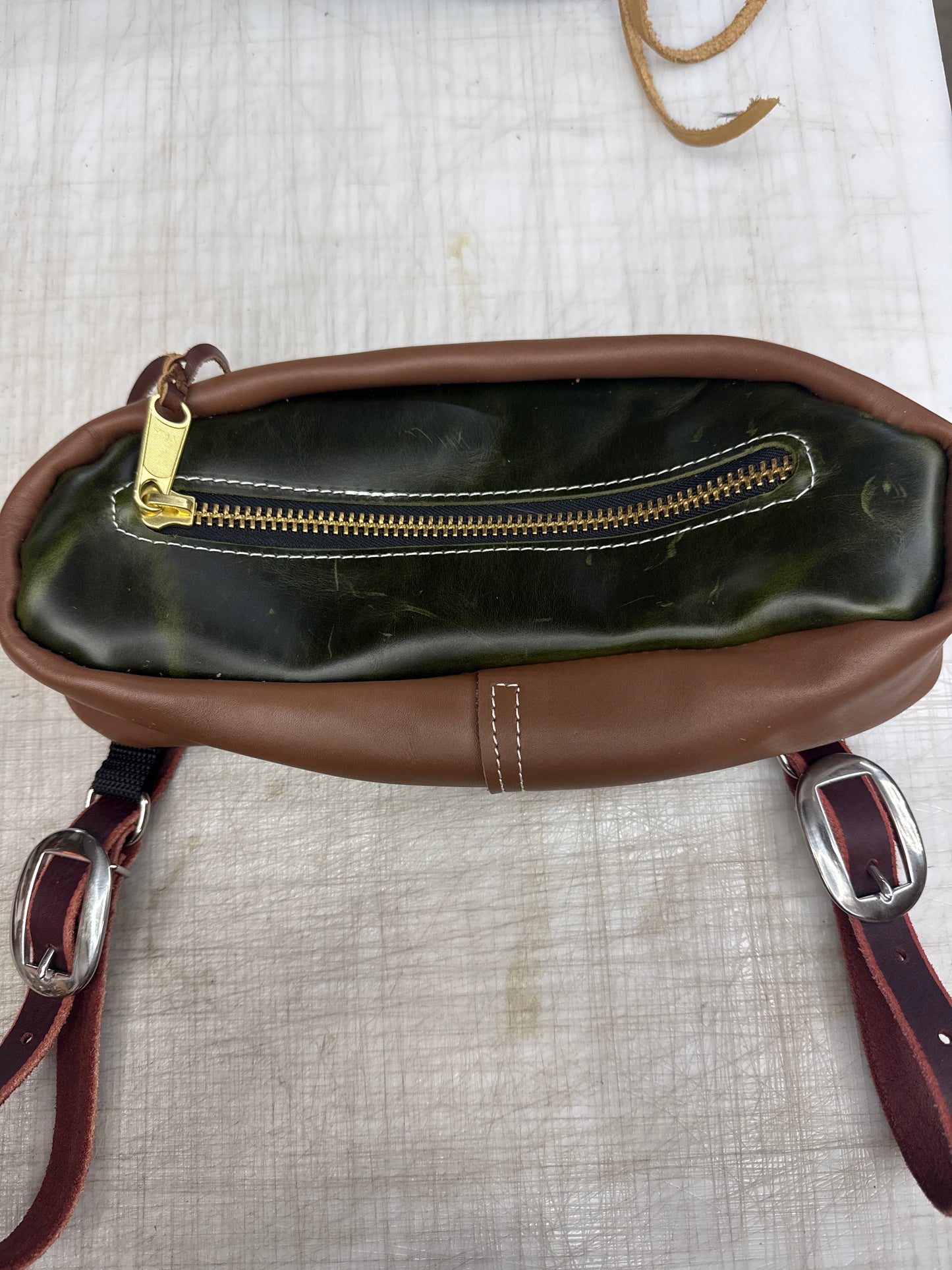 Small smooth green bag
