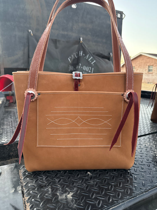 Tan smooth out tote