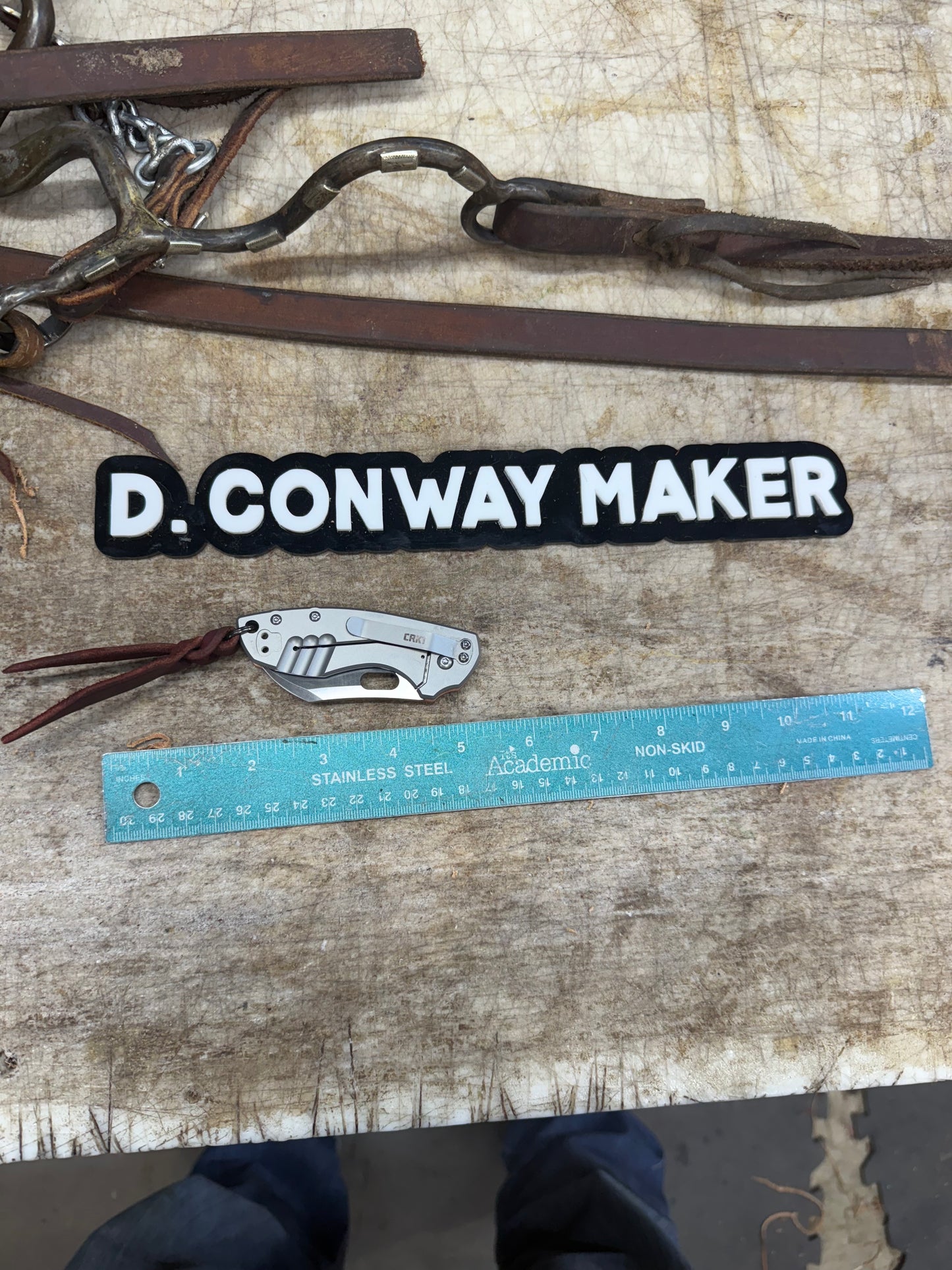 Engraved CRKT knife