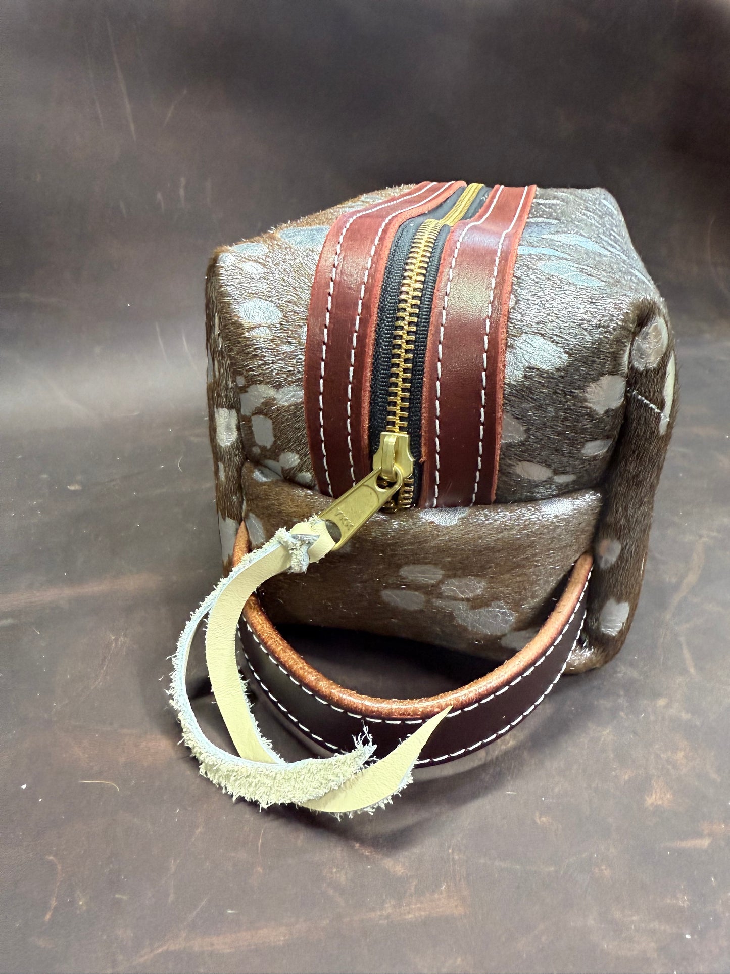 Silver acid hair on bag