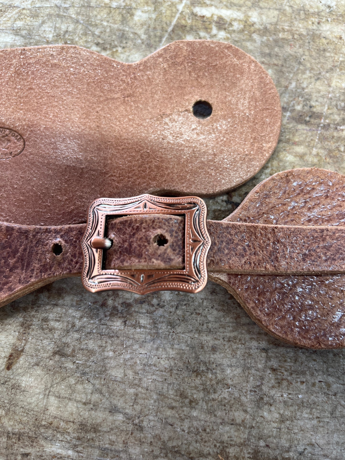 Large spur straps with copper  buckles