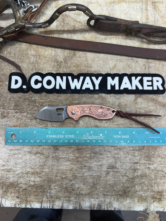 Engraved CRKT knife