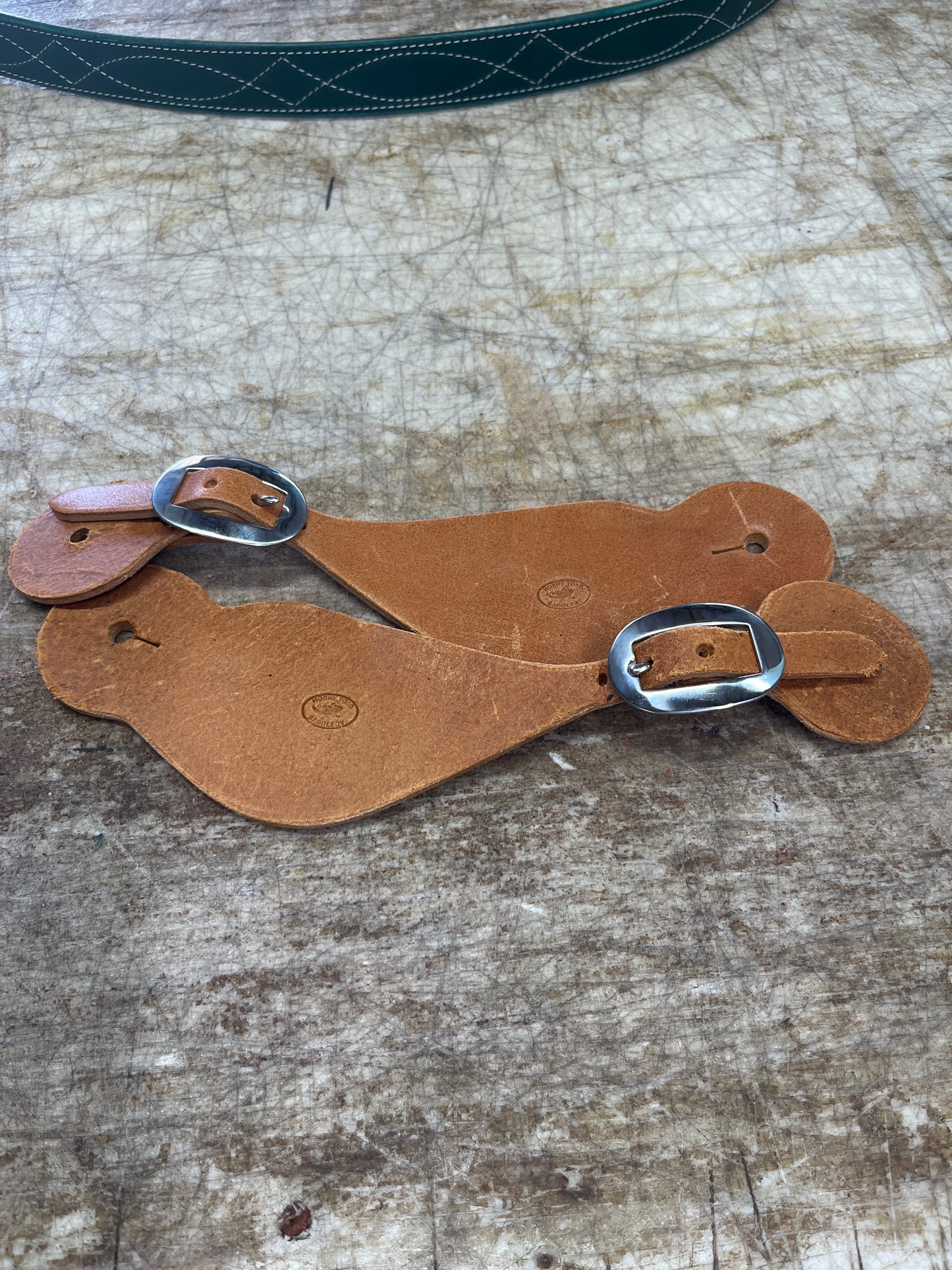 Large spur straps Nickel buckles