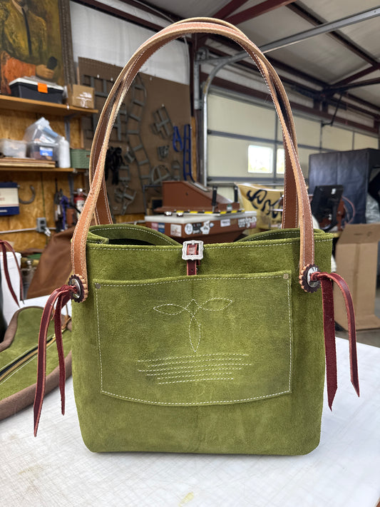 Ruff out green tote