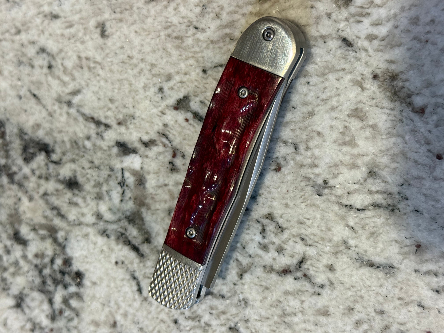 Red spring load Knife