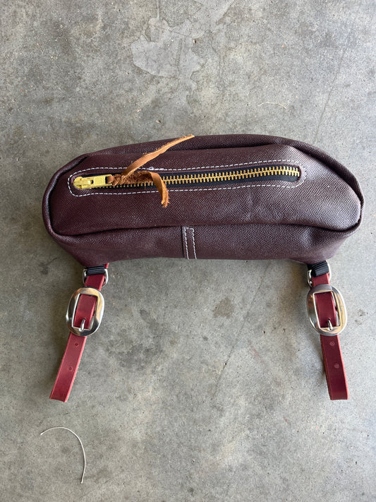 Small burgundy pebble bag