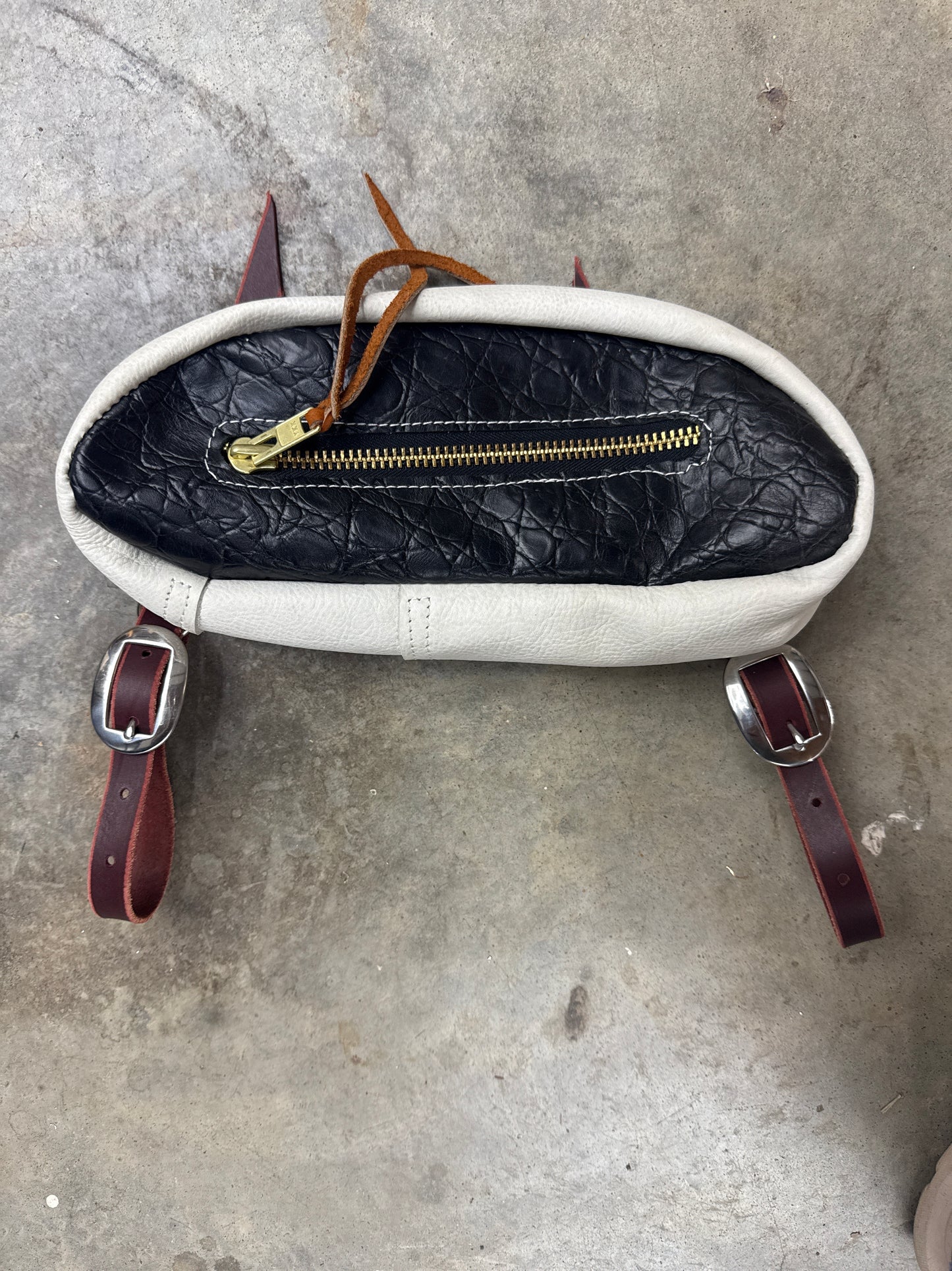 Black croc bag small
