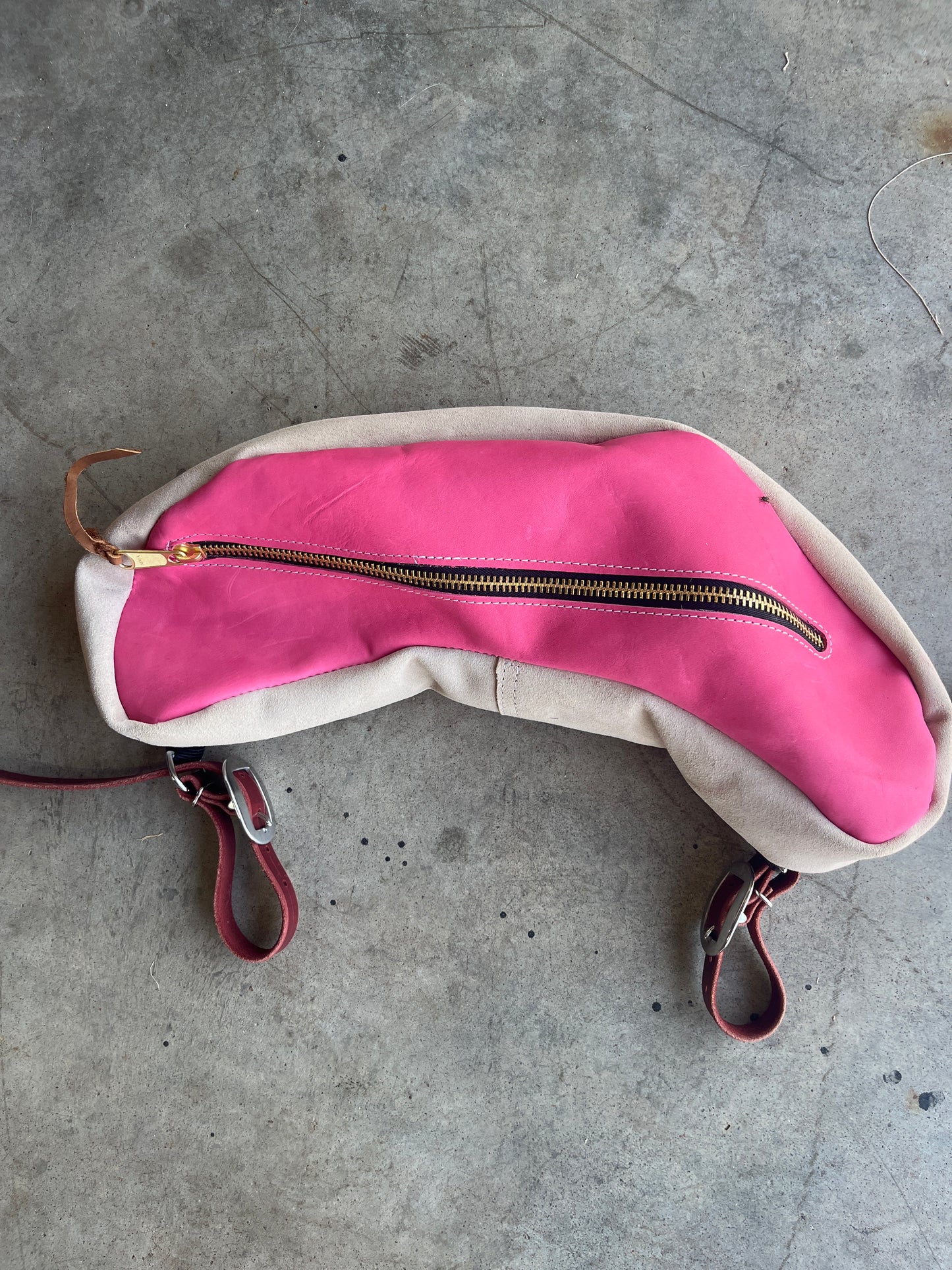 Large pink cantle bag