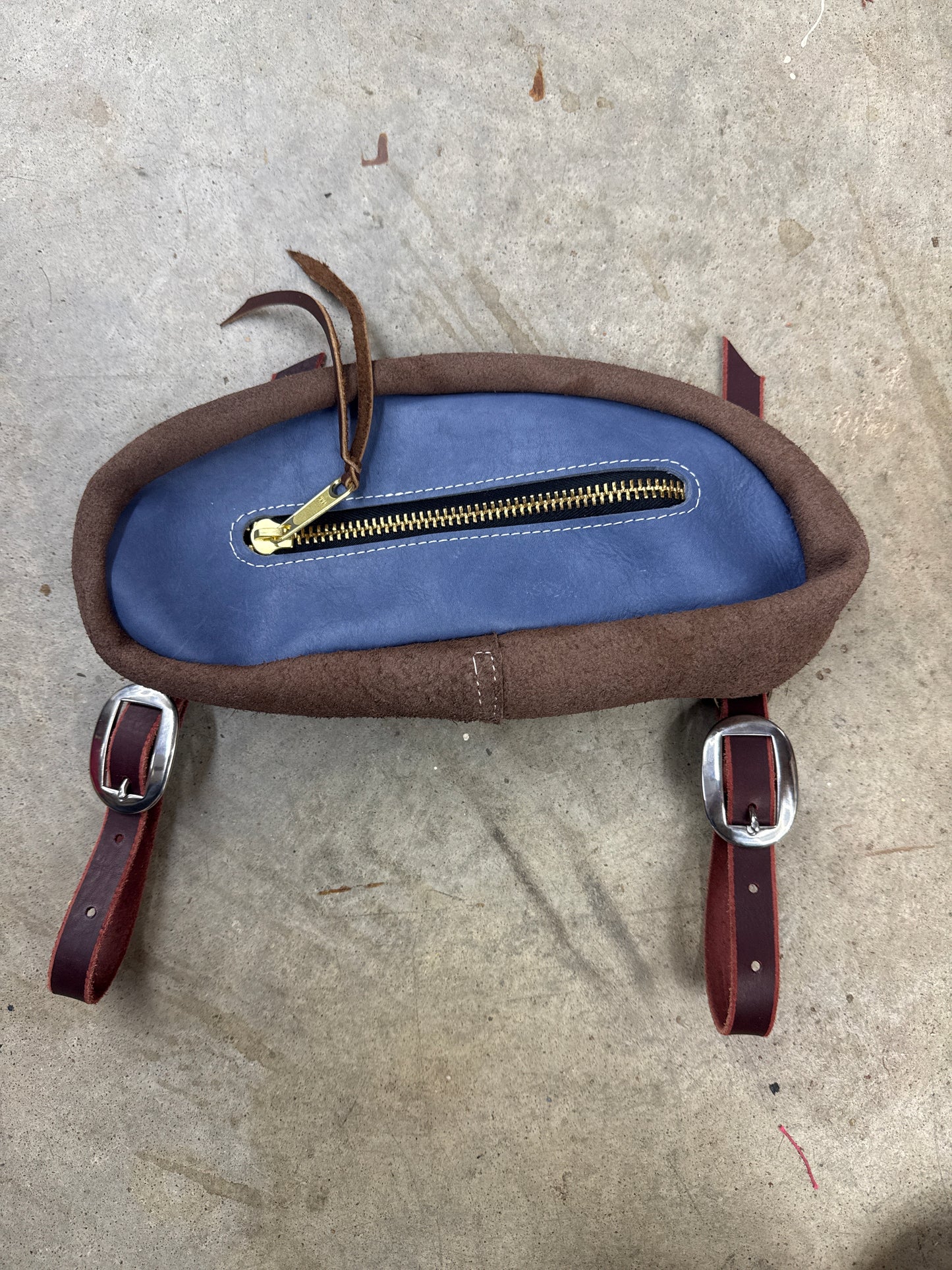 Small Dark Blue Cantle bag