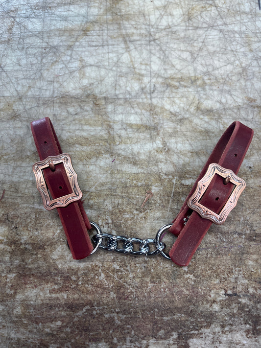 Copper buckle curb chain