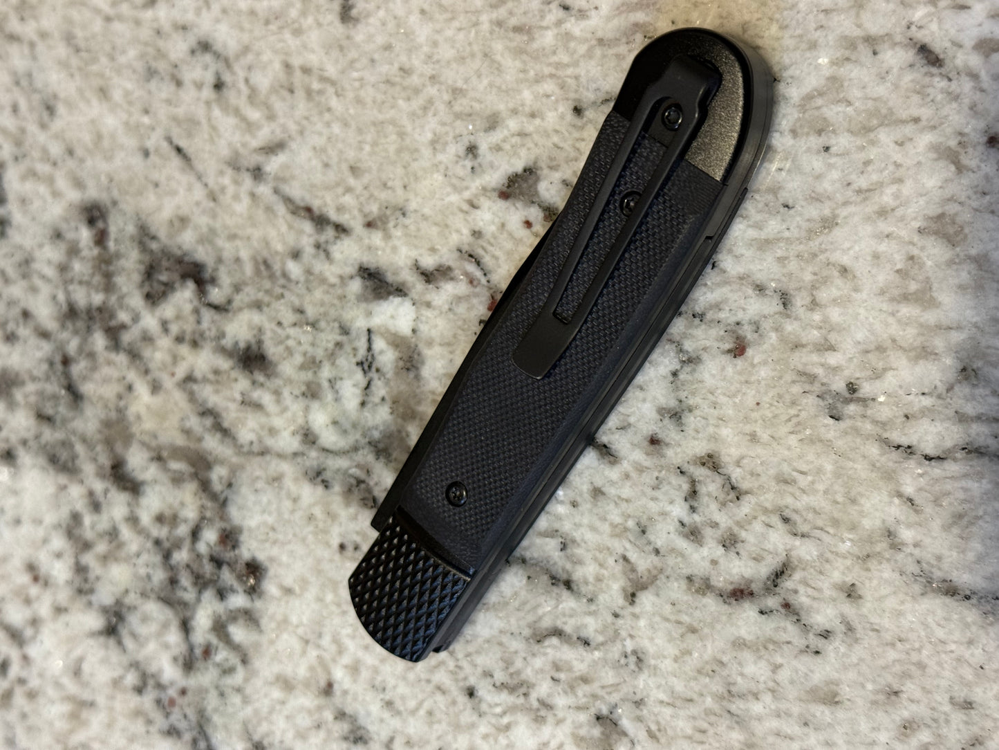 Matte Black Spring Load knife