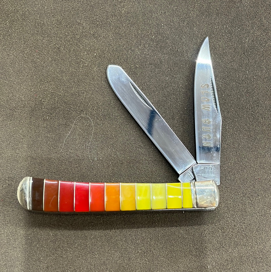 Multicolored Roughrider Knife Double Bladed