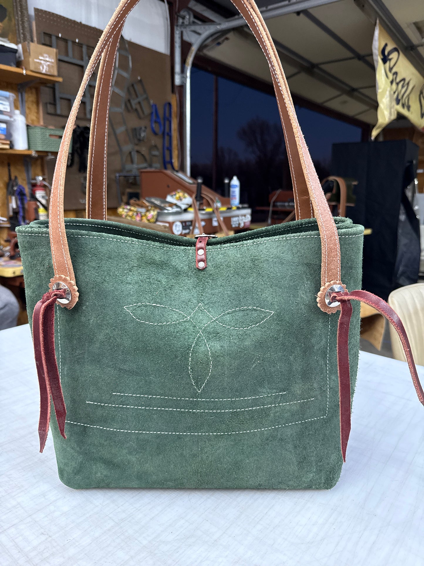 Sage green tote