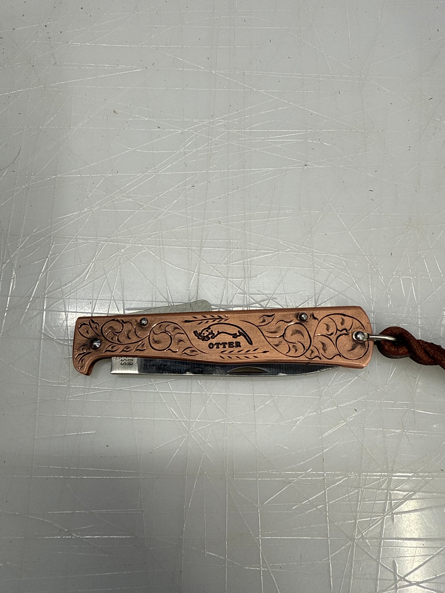 Copper Otter Engraved