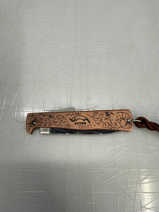 Copper Otter Engraved