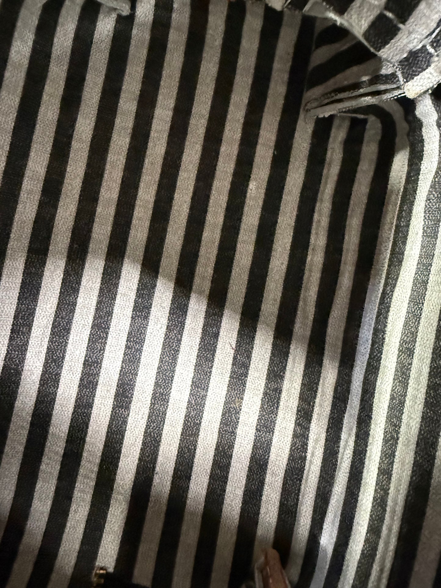 Silver acid hair on bag