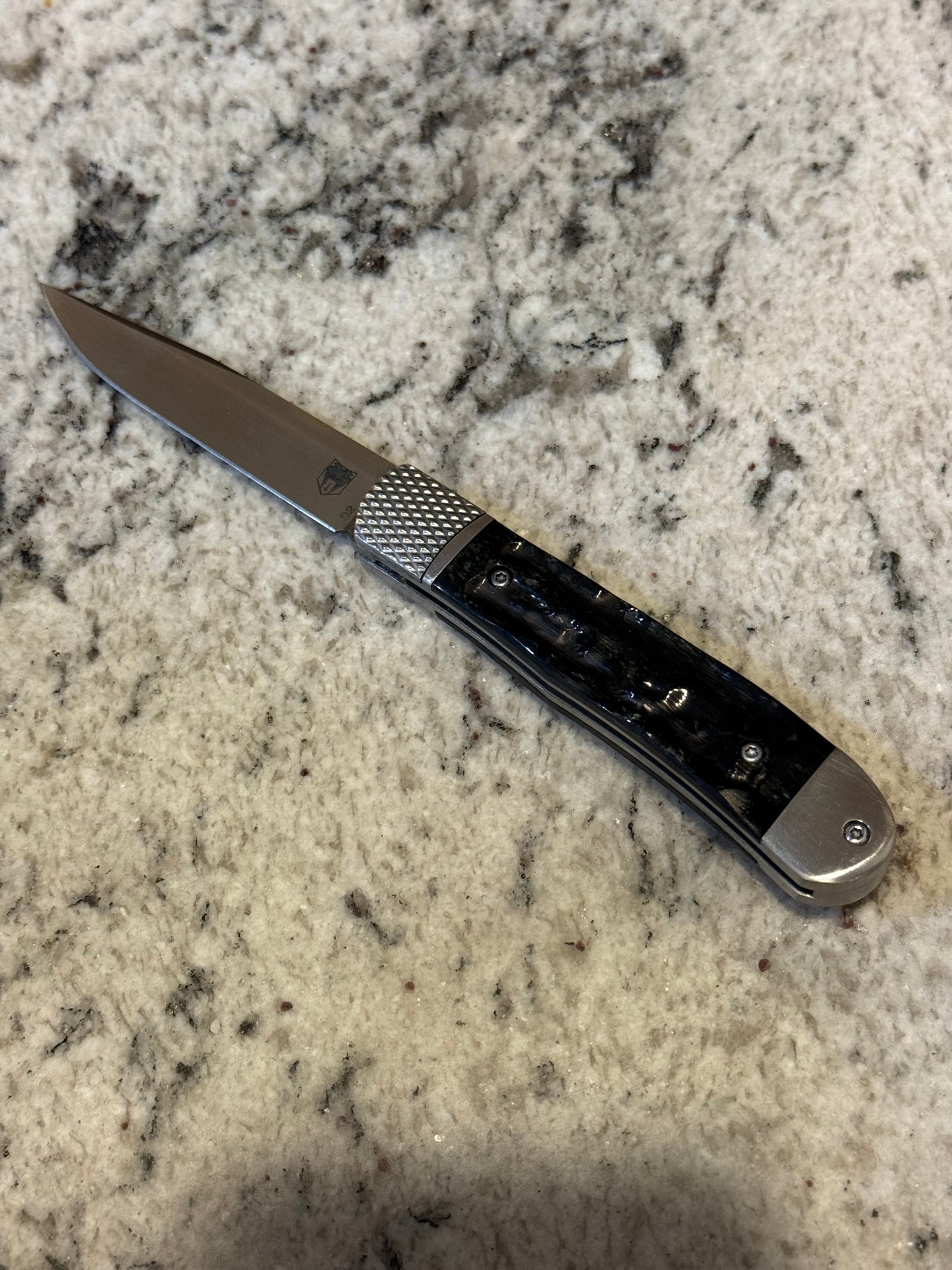 Black Spring loaded knife