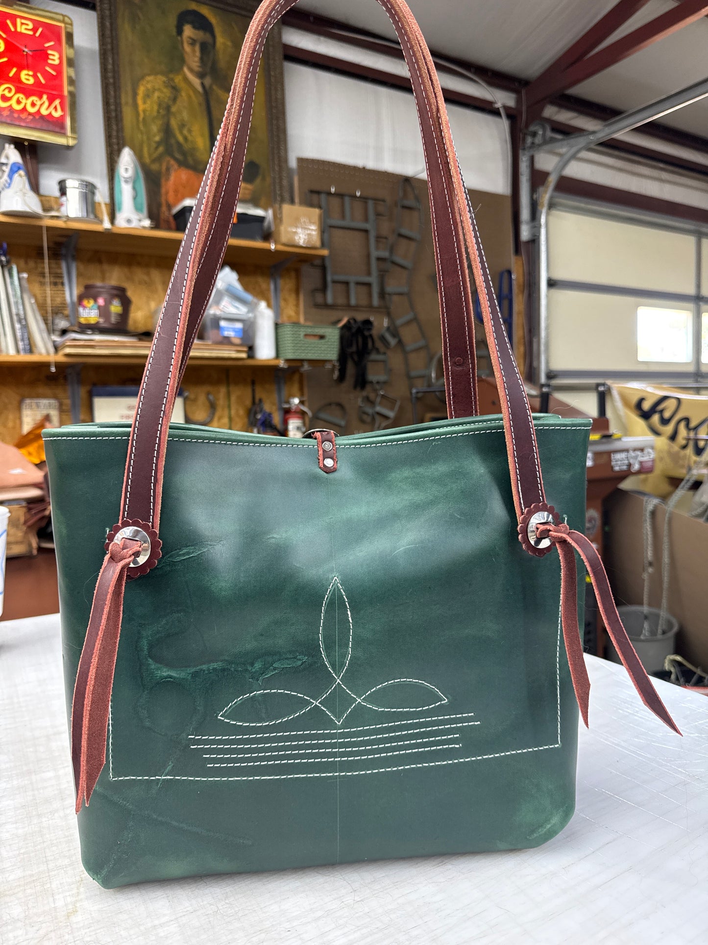 Sea green smooth bag!