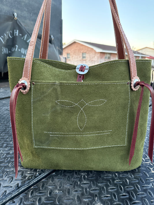 Ruff out green tote