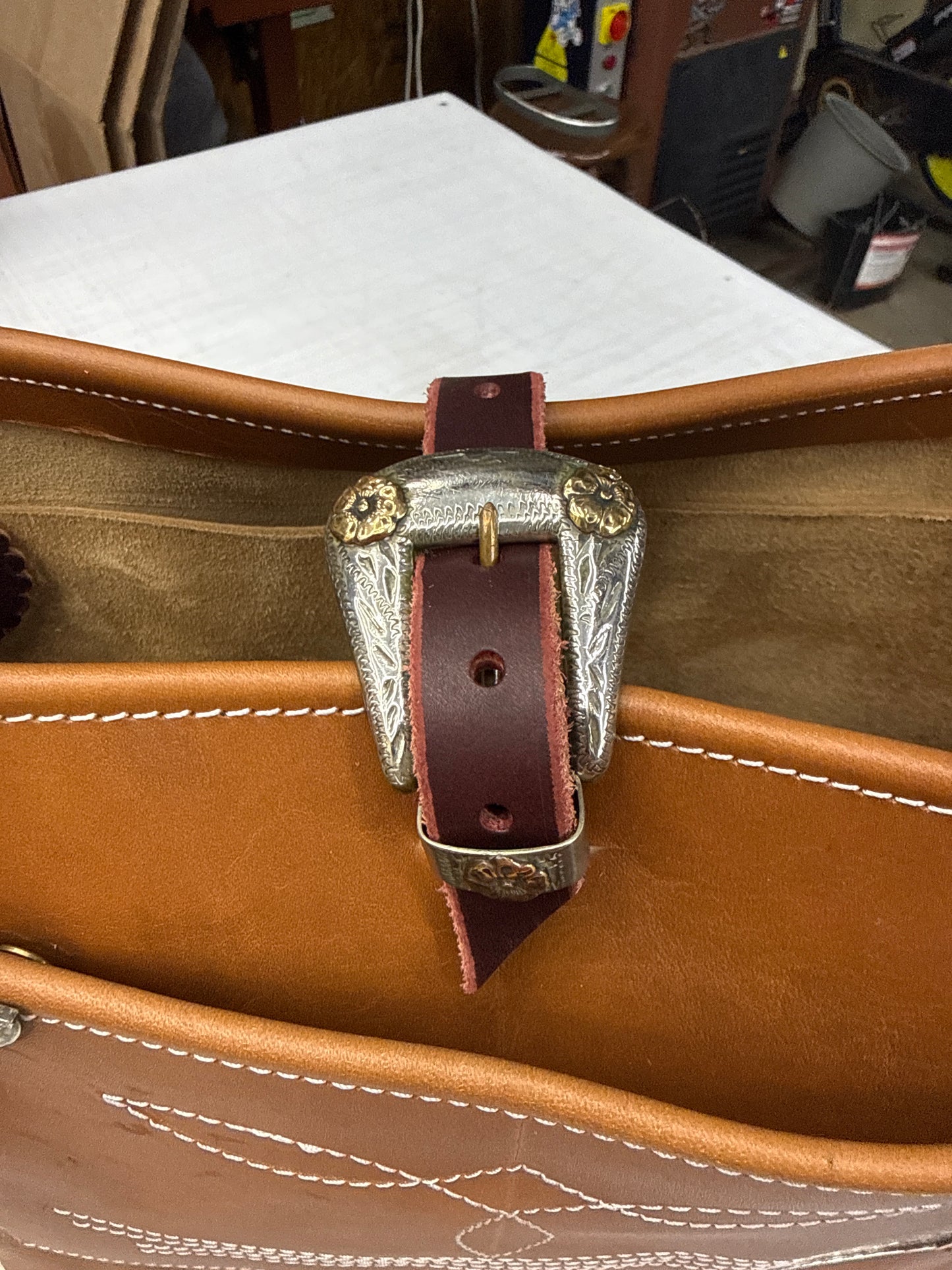 Vintage silver tote