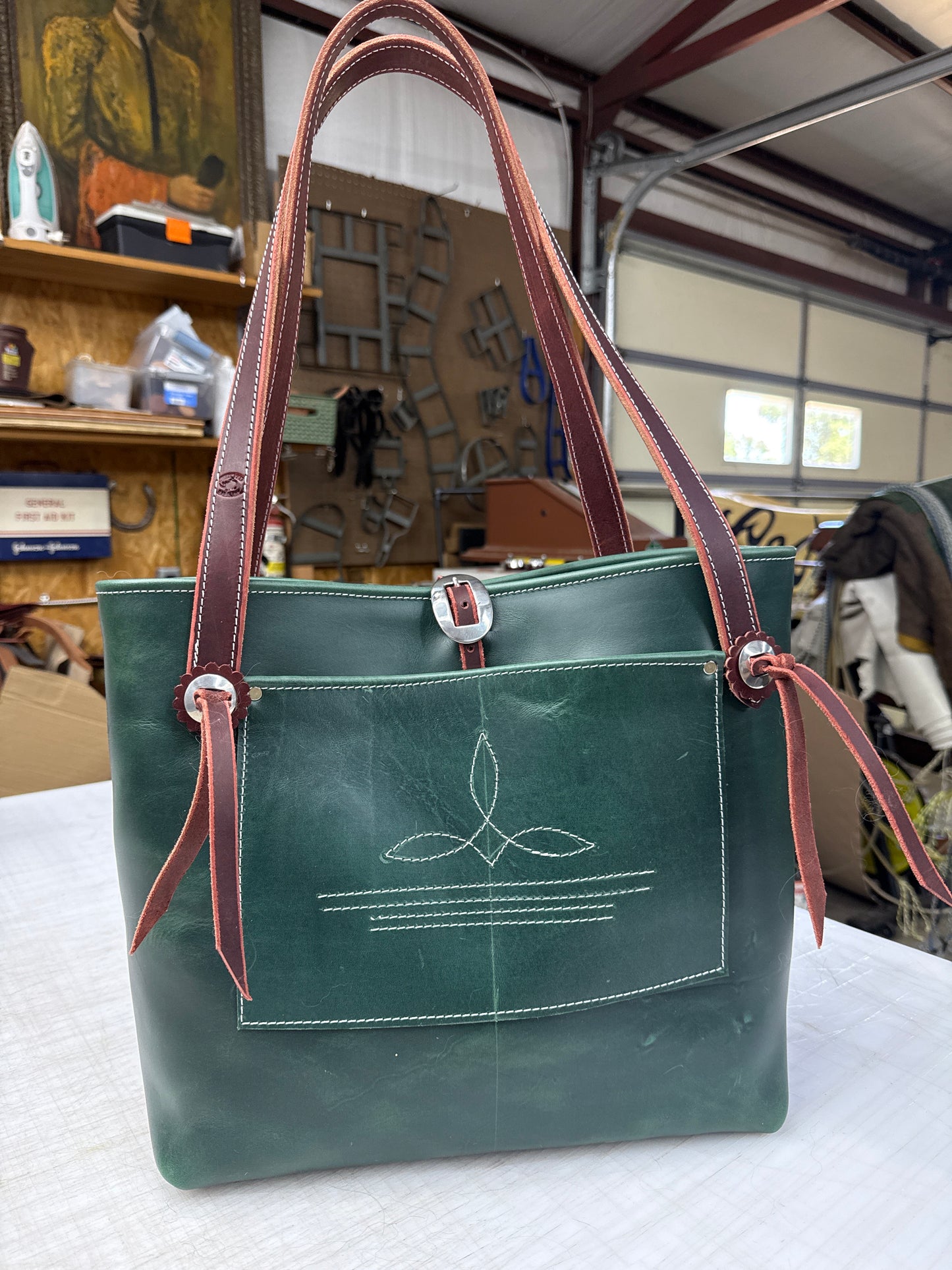 Sea green smooth bag!