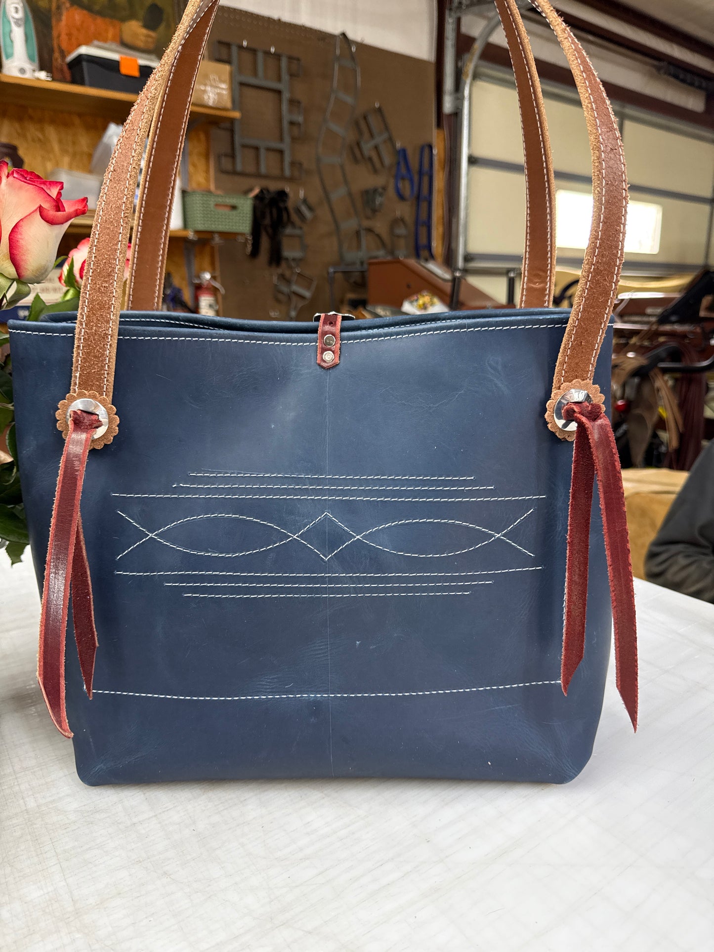 Dark blue tote