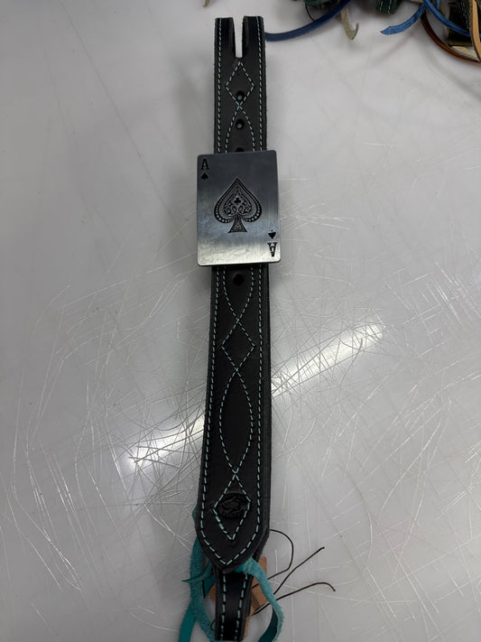 Ace buckle black and light blue