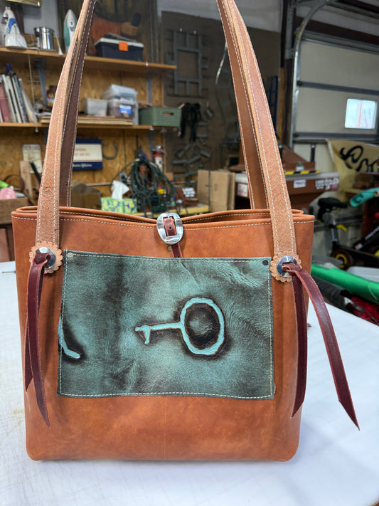 Brown tote bag