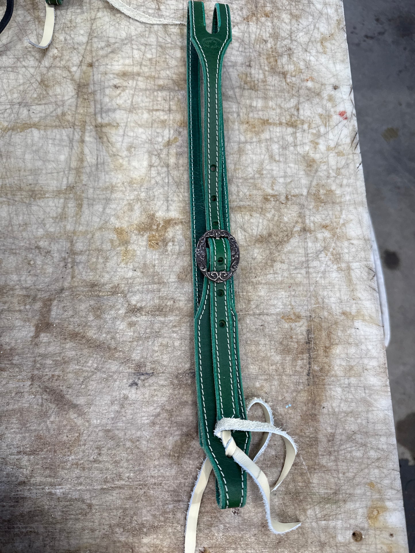 Sunflower buckle green headstall