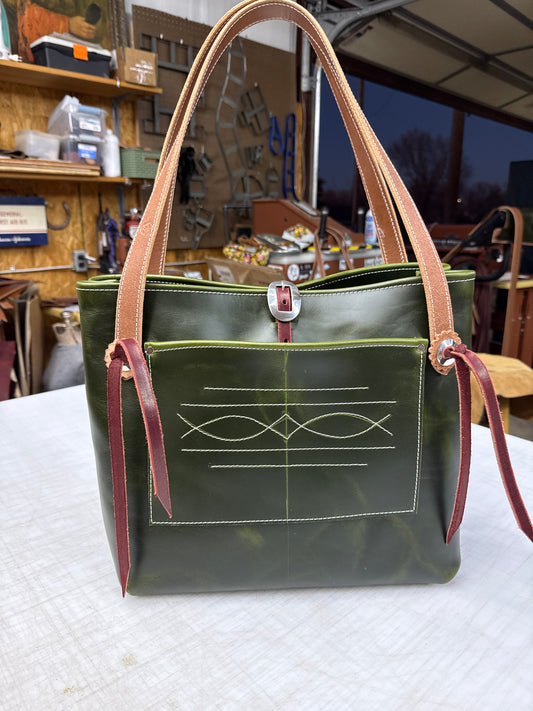 Olive green tote