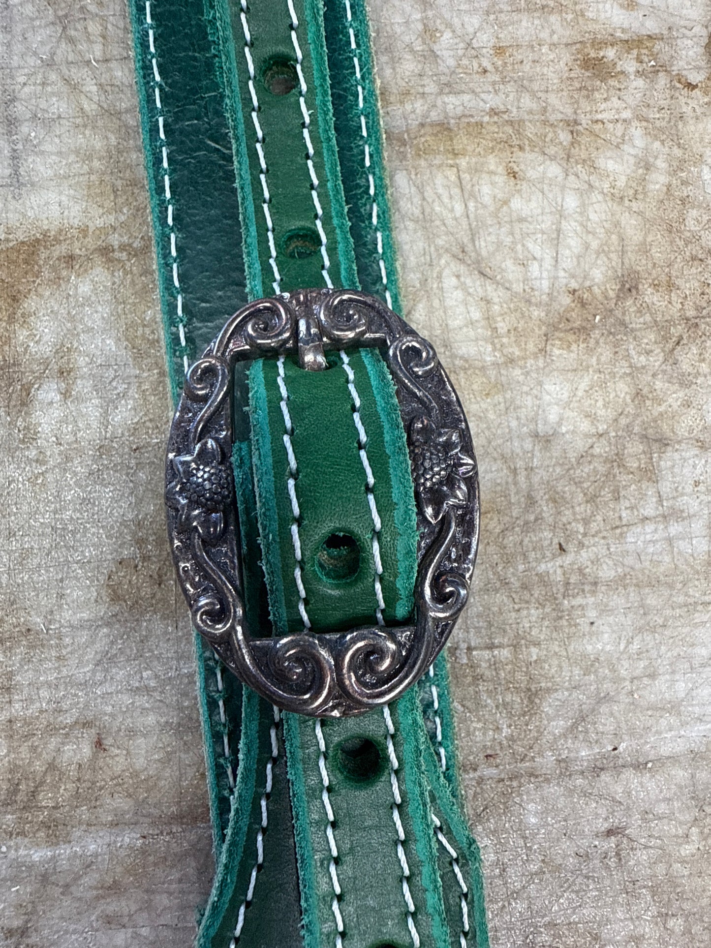 Sunflower buckle green headstall