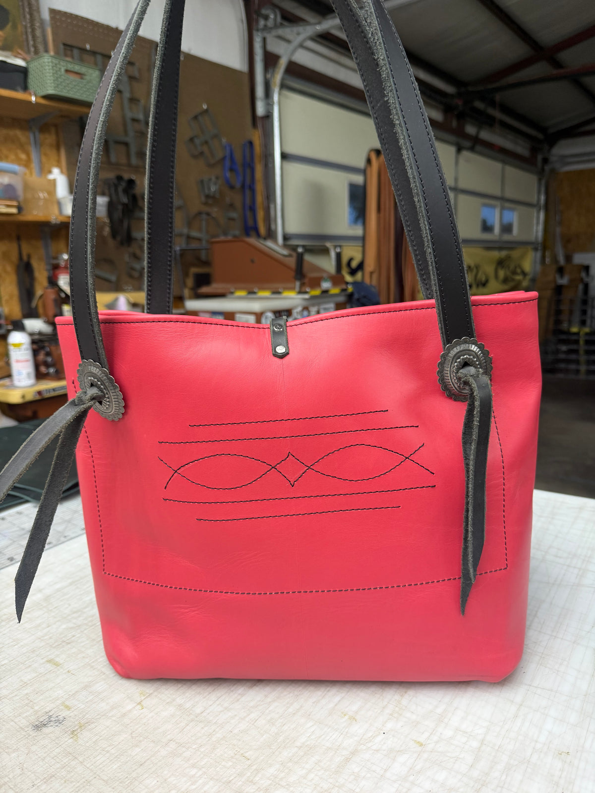 Pink and black tote!