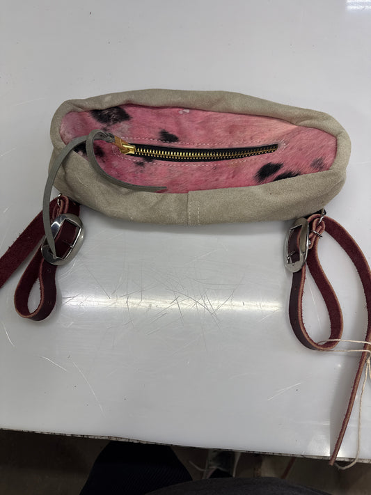 Pink and black small bag