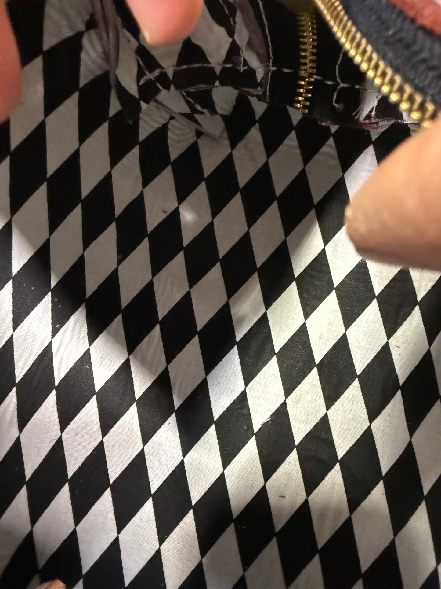 Pink and black bag