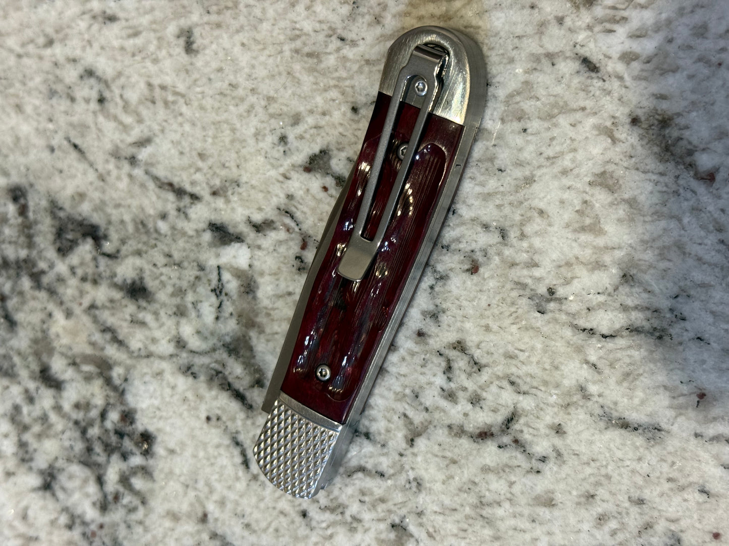 Red spring load Knife