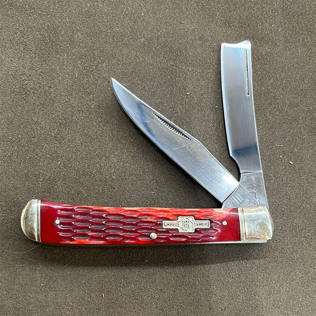 Red Trapper Roughrider Knife Double Bladed