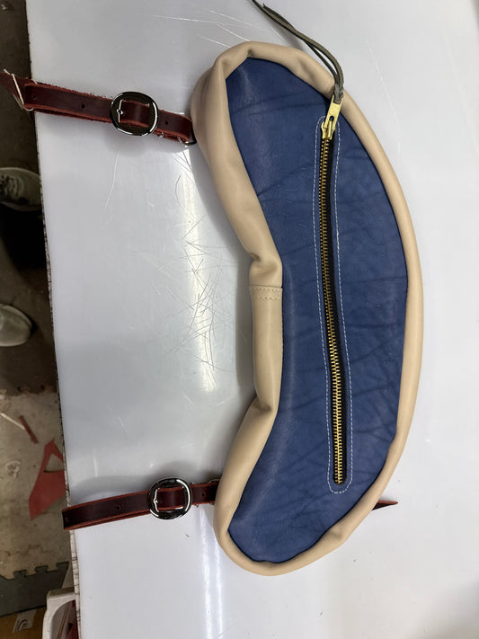 Large blue cantle bag