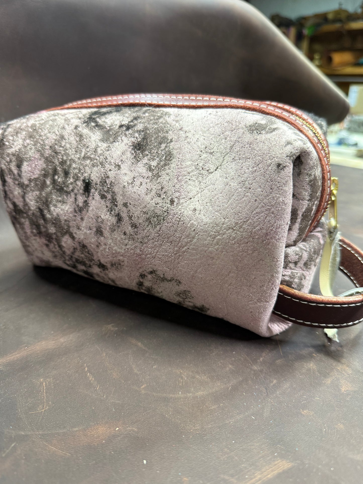 Pink and black bag